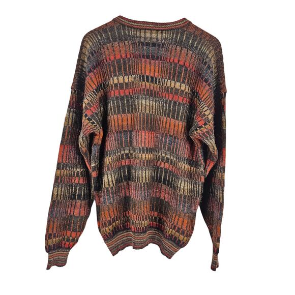 Intiwara Mens Sweater Brown Red 100% Alpaca Knit Long Sleeve Pullover Size L - Picture 2 of 7